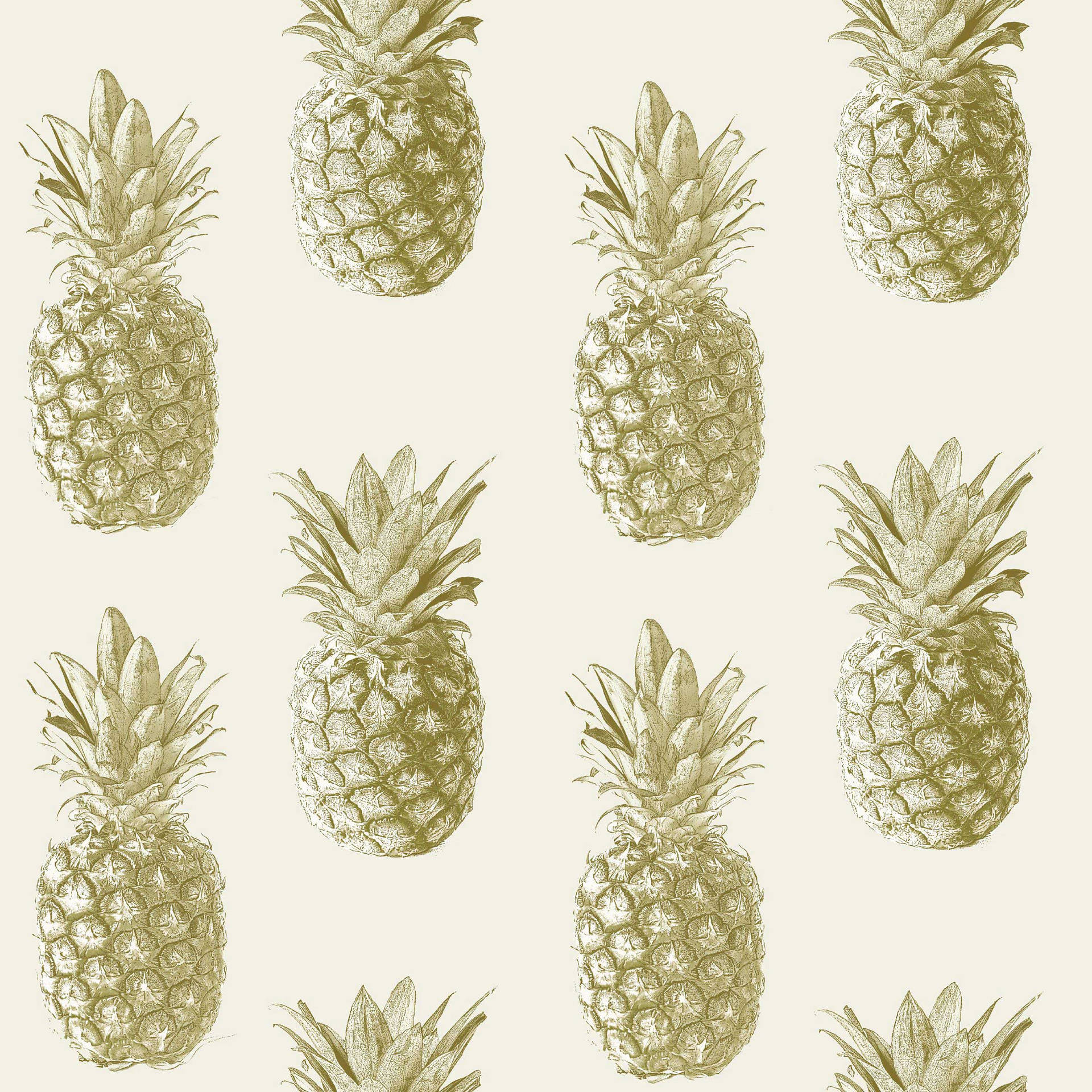 Sweet pineapple pattern painting. Wallpaper