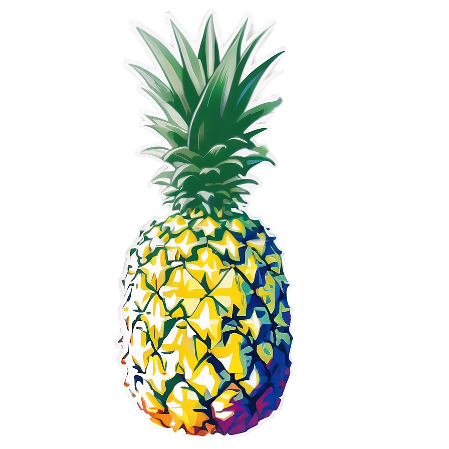 Pineapple Print Png 05032024 PNG