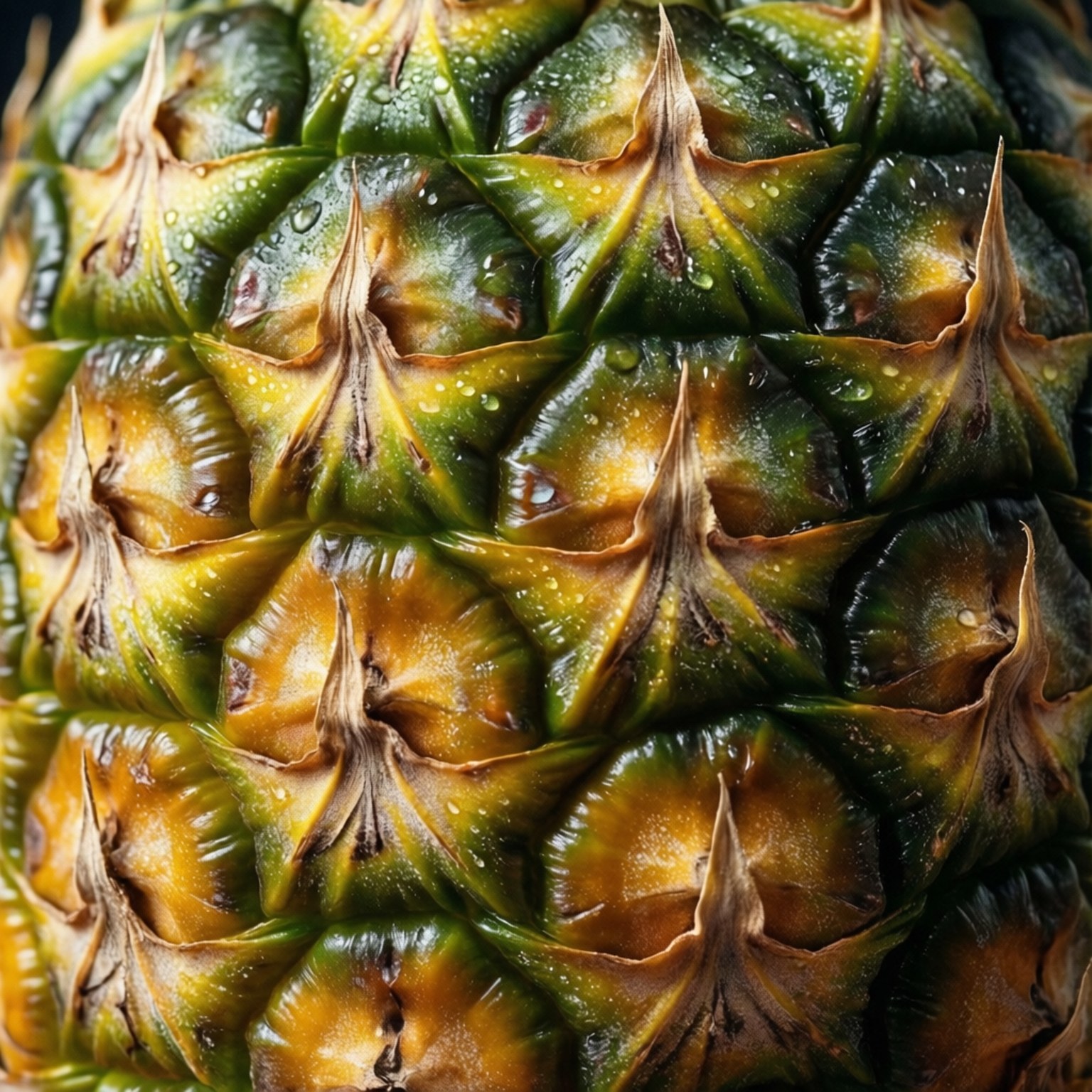 Ananas tekstur makro Wallpapers — Et makroskud af ananasskind med vanddråber.