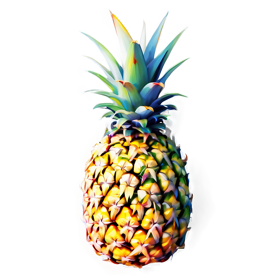 Pineapple Watercolor Png 05032024 PNG