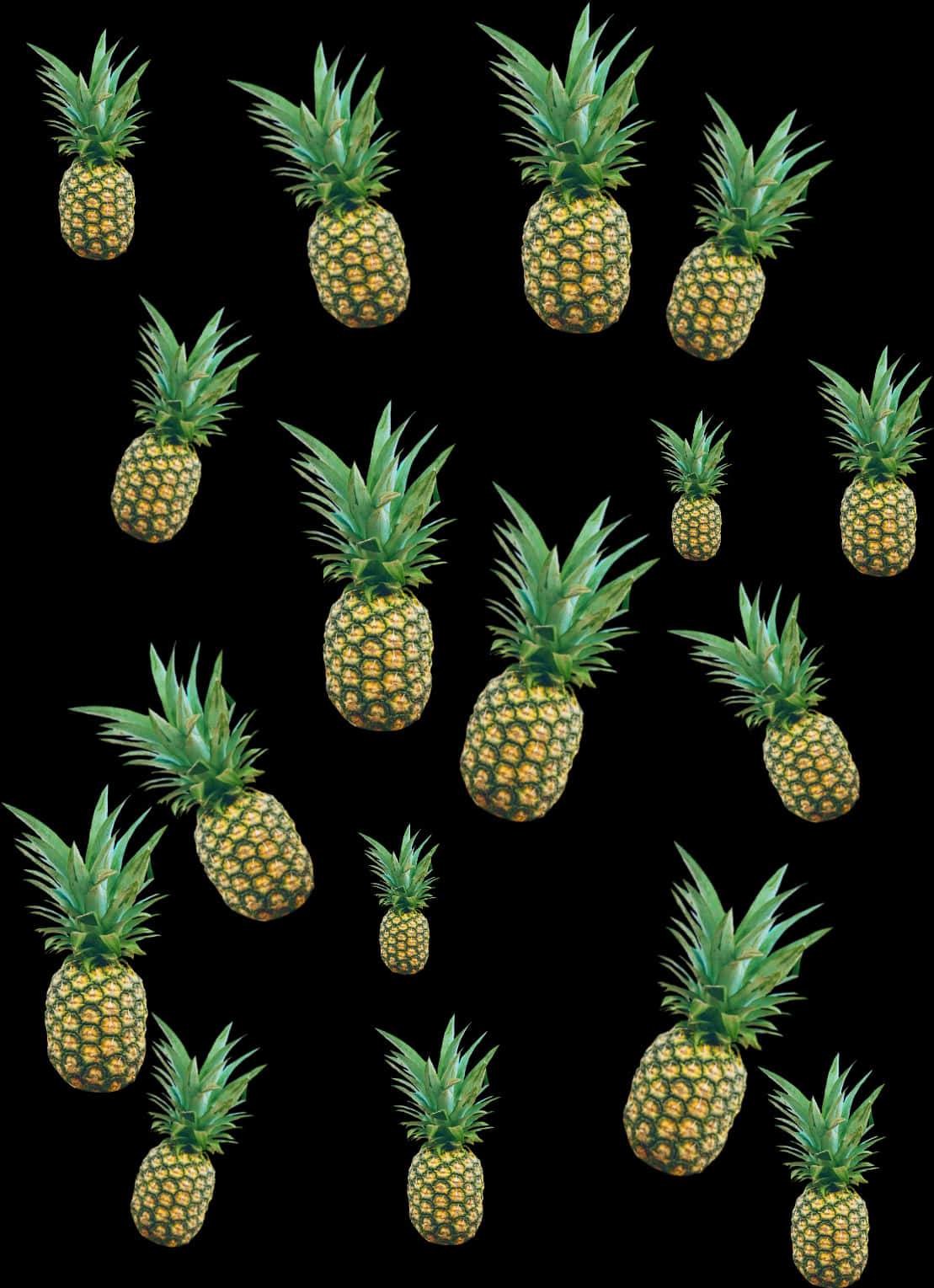 Pineappleson Black Background PNG