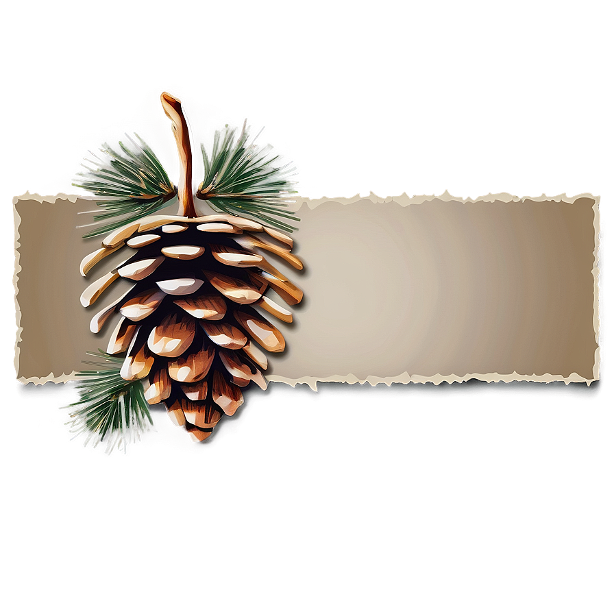 Pinecone Banner Graphic Png Qwp37 PNG