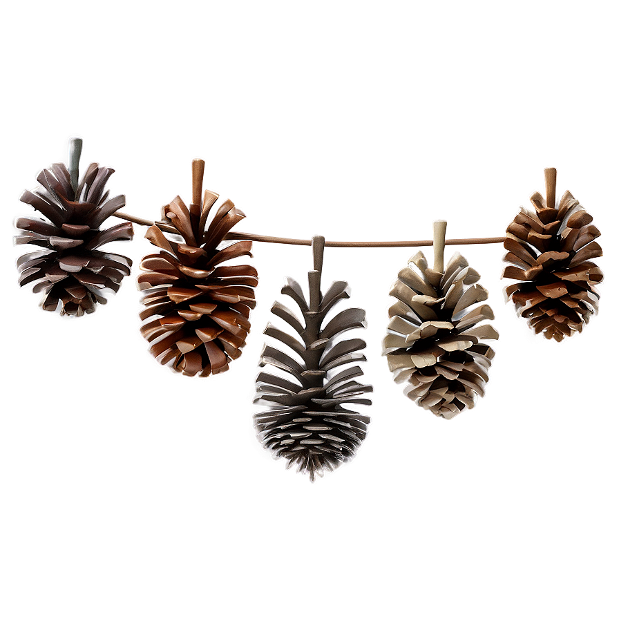 Pinecone Collection Set Png 06132024 PNG