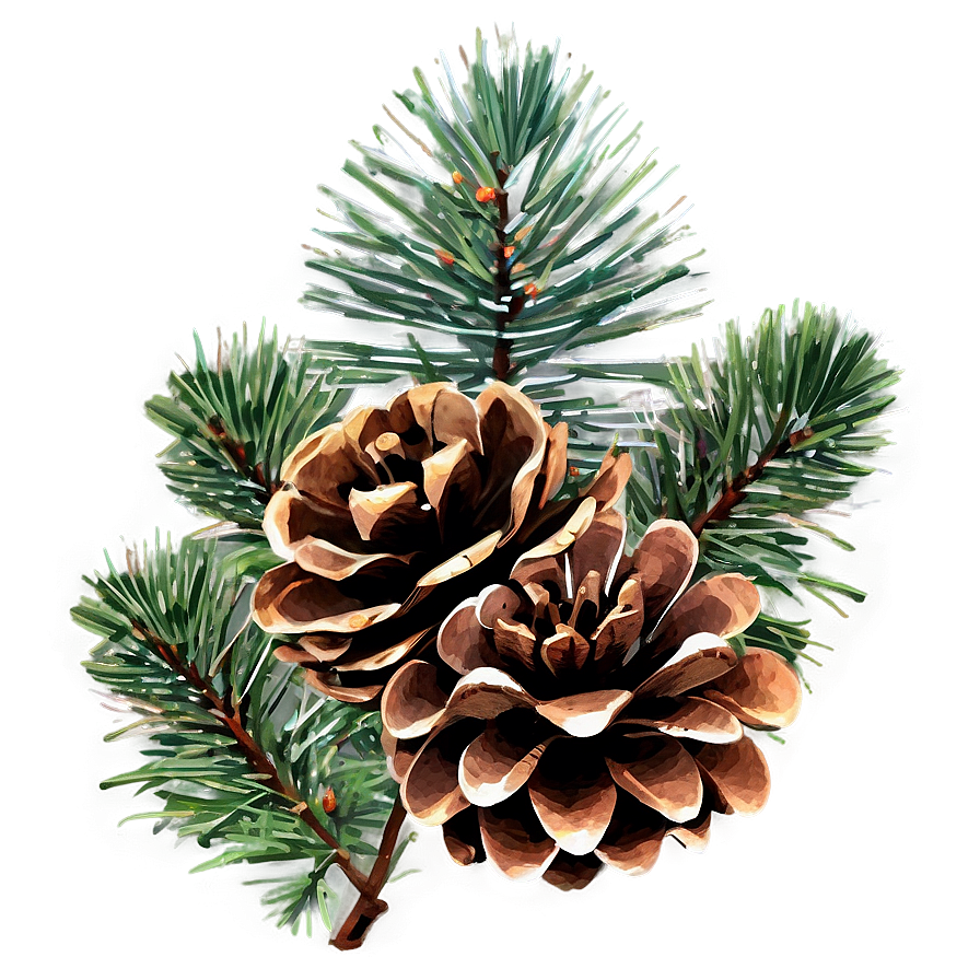 Pinecone Festive Arrangement Png 06132024 PNG