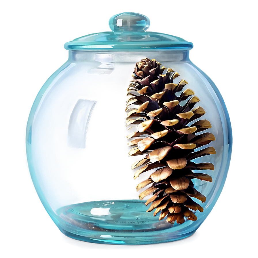 Pinecone In Glass Jar Png 11 PNG