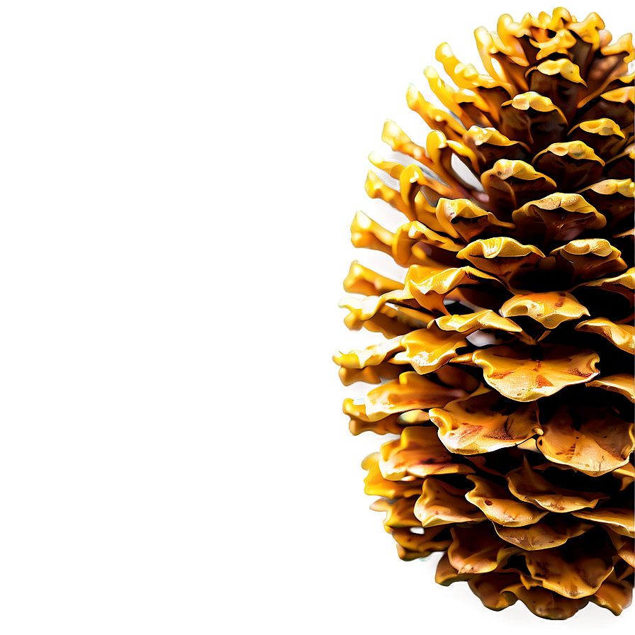 Pinecone In Golden Hue Png 06132024 PNG