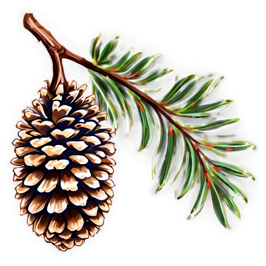 Pinecone In Rustic Decor Png Ice PNG