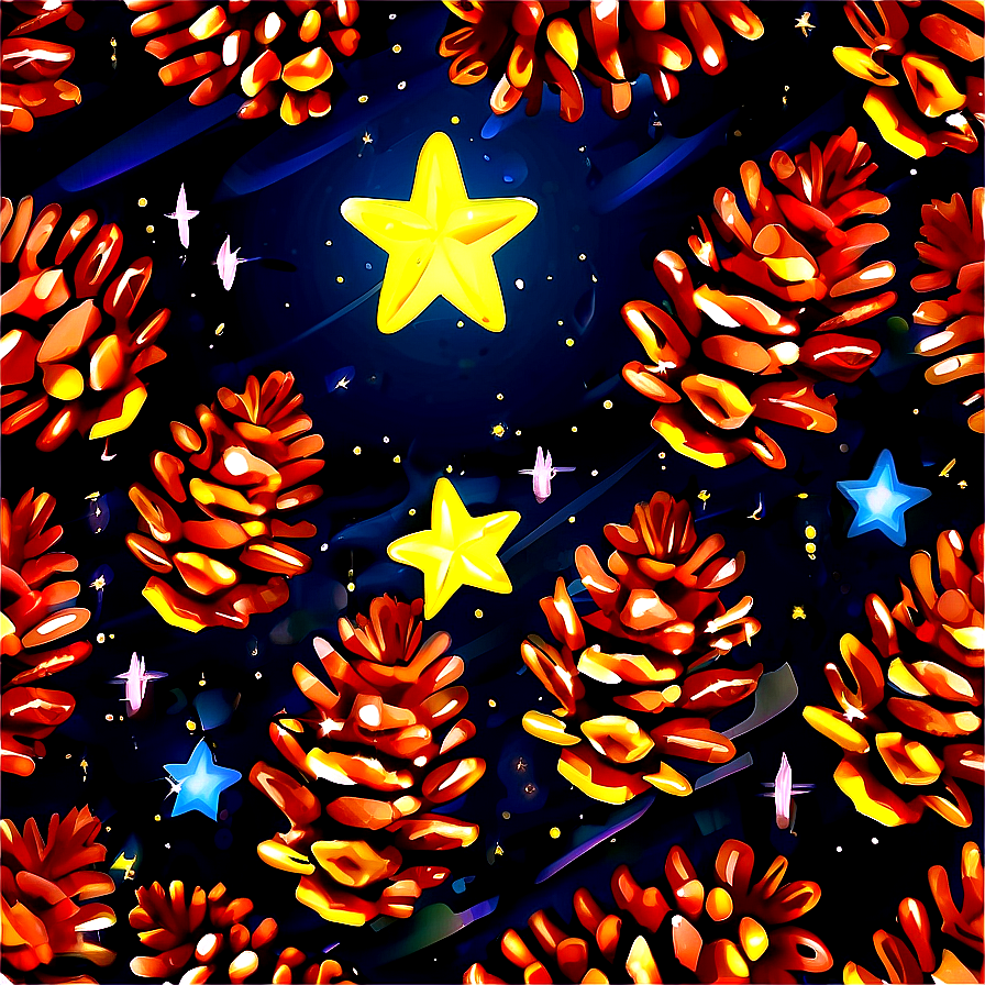 Pinecone Under The Stars Png 5 PNG