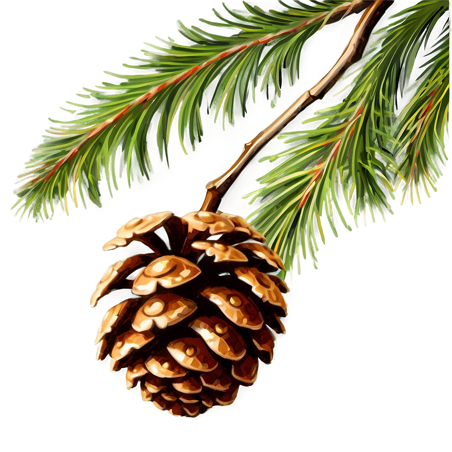 Pinecone With Branch Png Rgl PNG