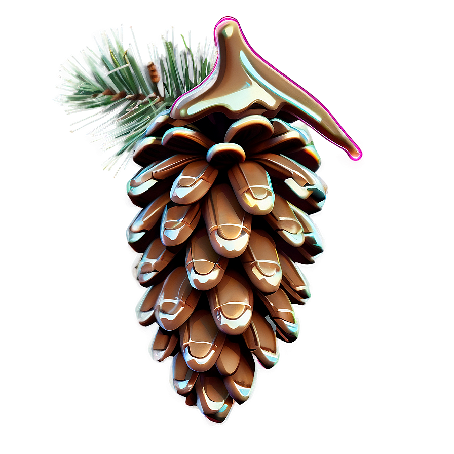 Pinecone With Glowing Lights Png Muy9 PNG