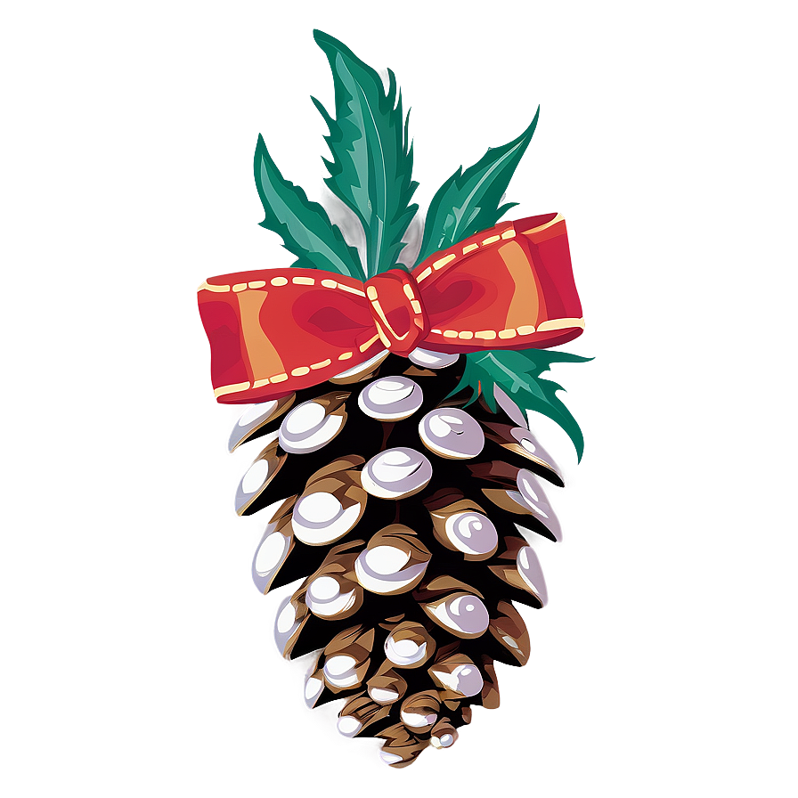 Pinecone With Ribbon Accent Png 34 PNG