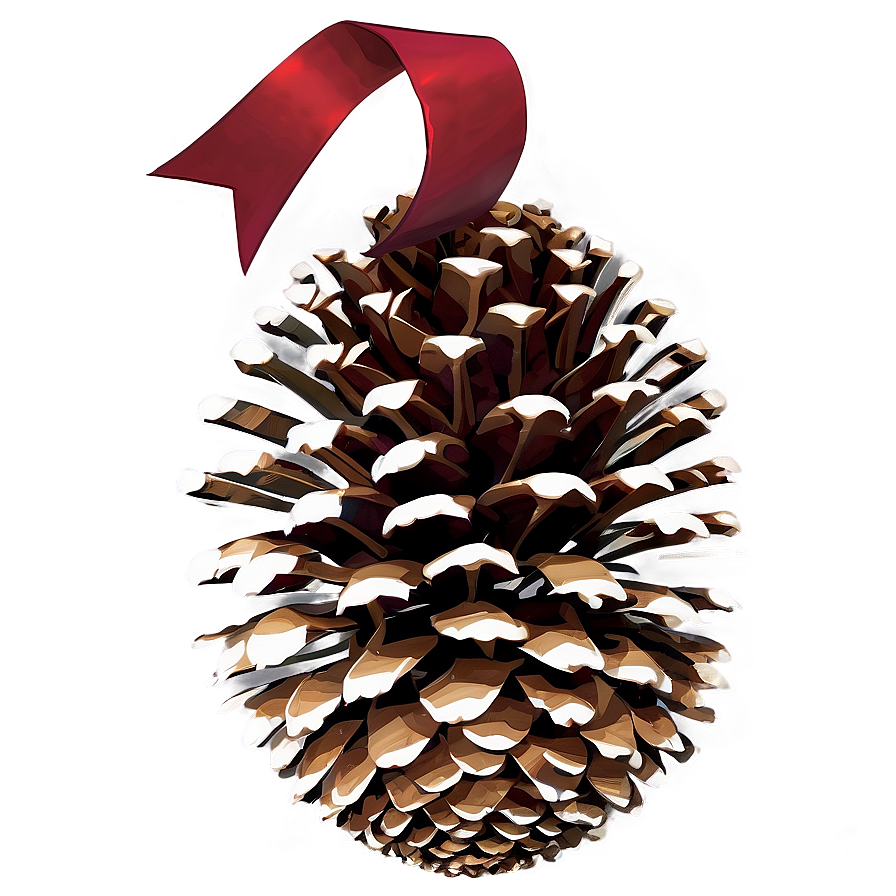 Pinecone With Ribbon Accent Png 72 PNG