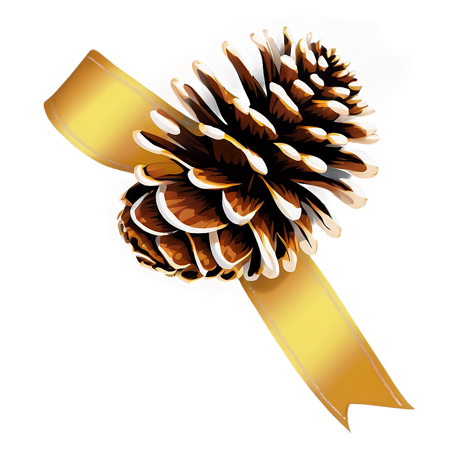 Pinecone With Ribbon Accent Png Wwd39 PNG