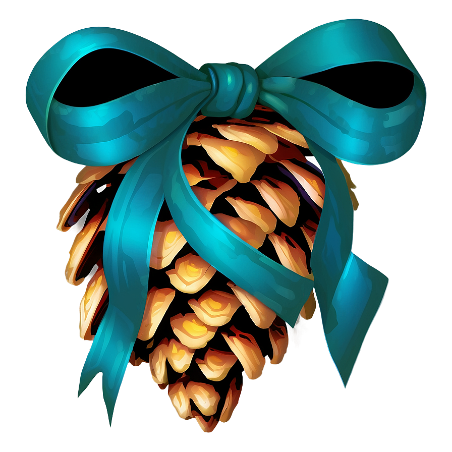 Pinecone With Ribbon Accent Png Yxm94 PNG