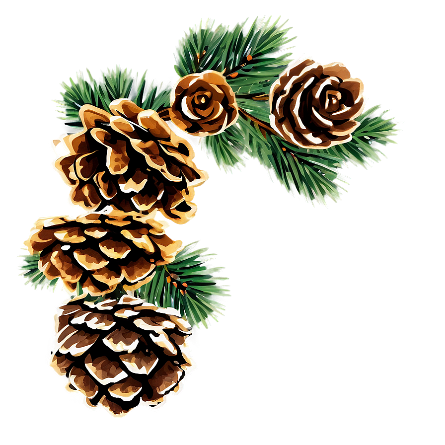 Pinecone Wreath Element Png 06132024 PNG