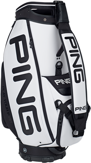Ping Golf Bag White Black PNG