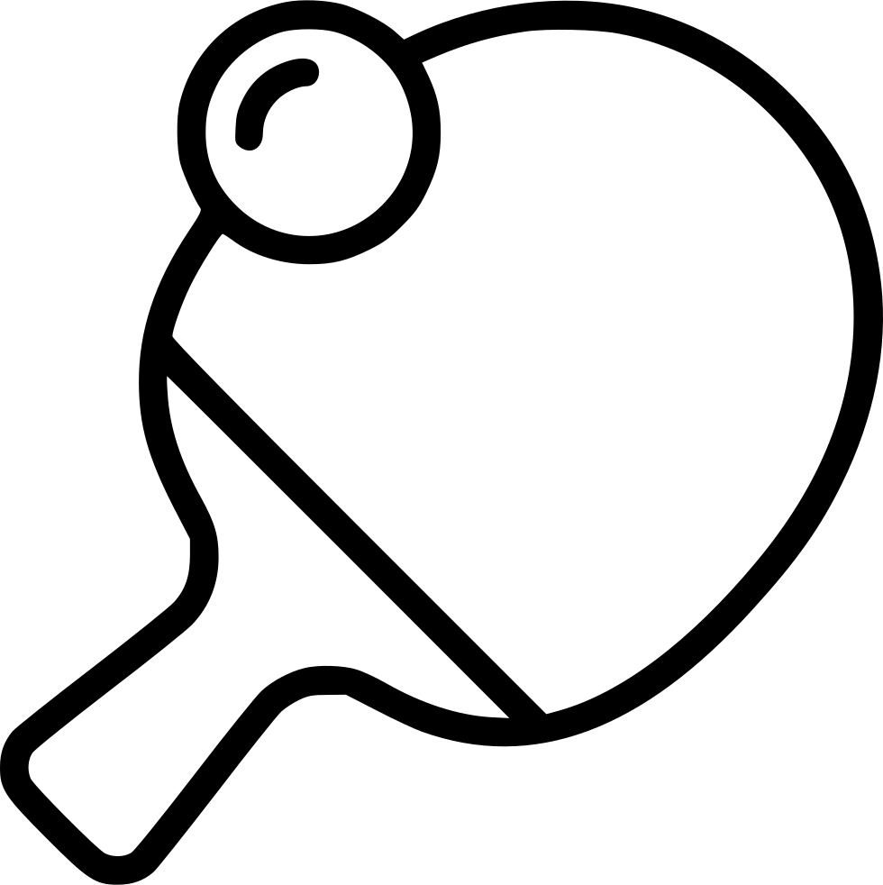 Ping Pong Paddle Outline PNG