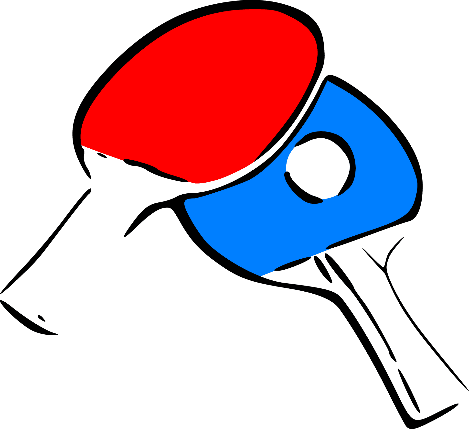 Ping Pong Paddlesand Ball PNG