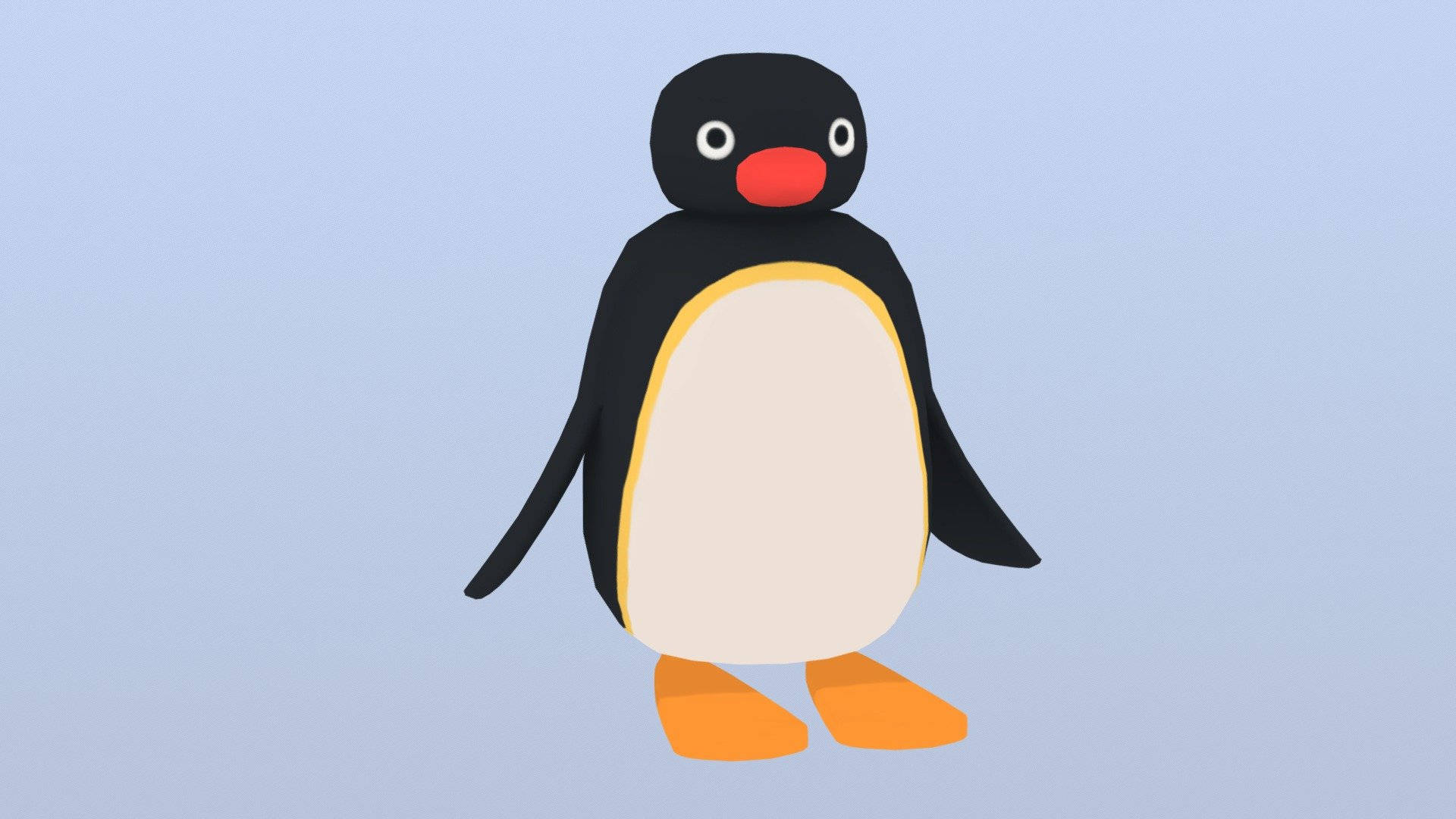Pingu Simple Digital Art Wallpaper