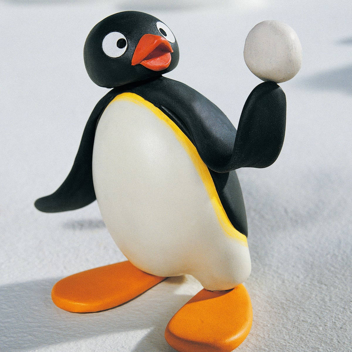 Pingu With Snowball Wallpaper