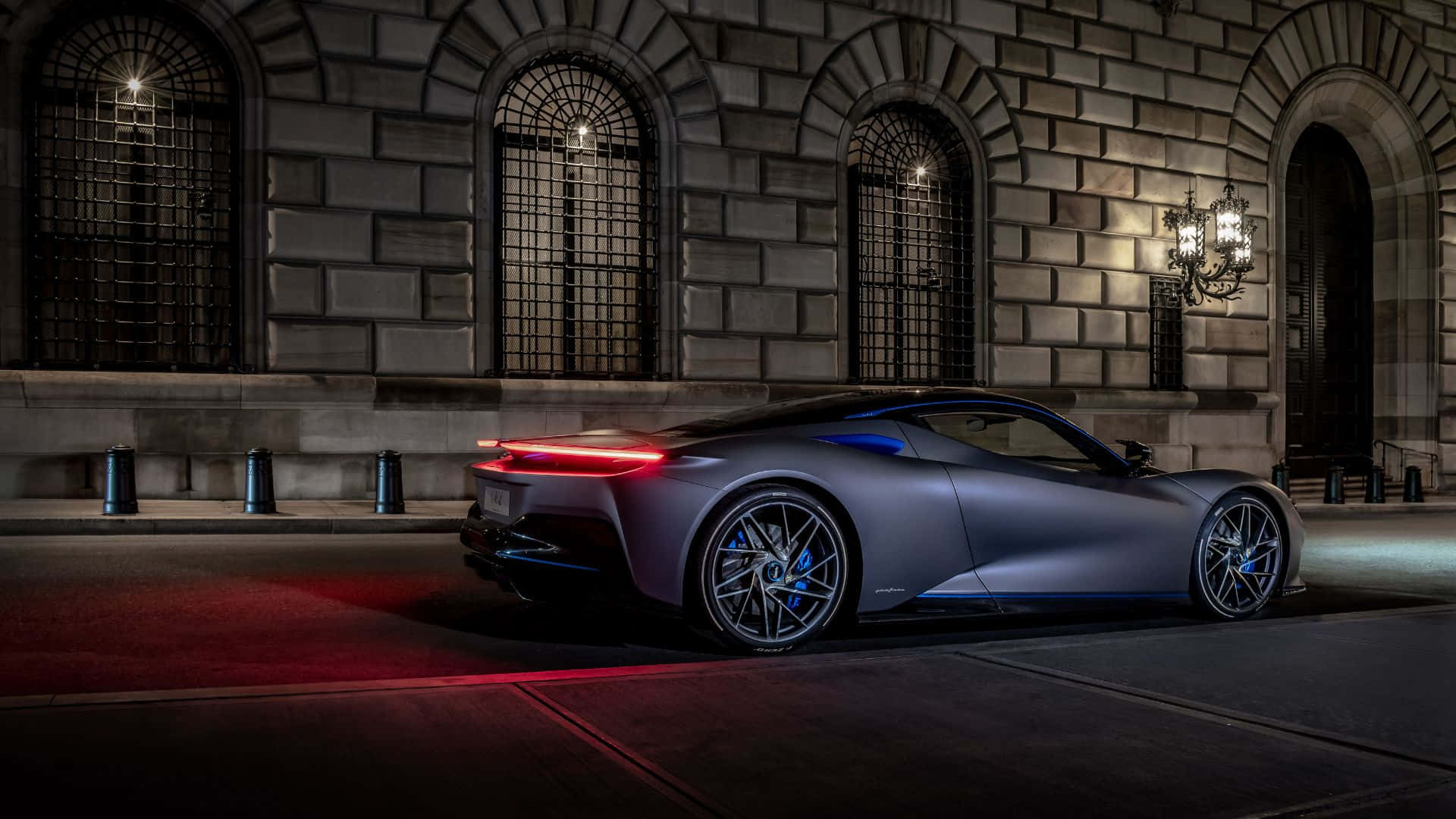 Sleek Pininfarina Concept Car in Motion Wallpaper