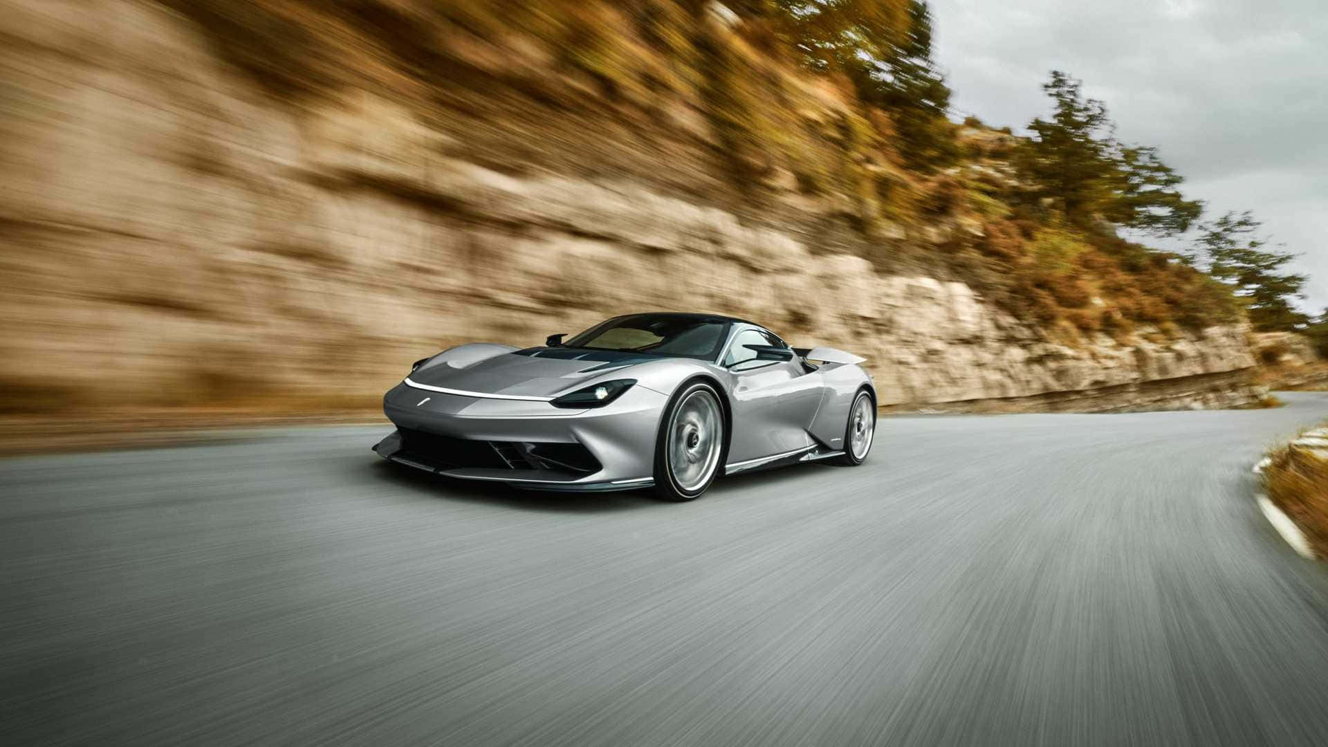 Elegant Pininfarina Supercar in Action Wallpaper