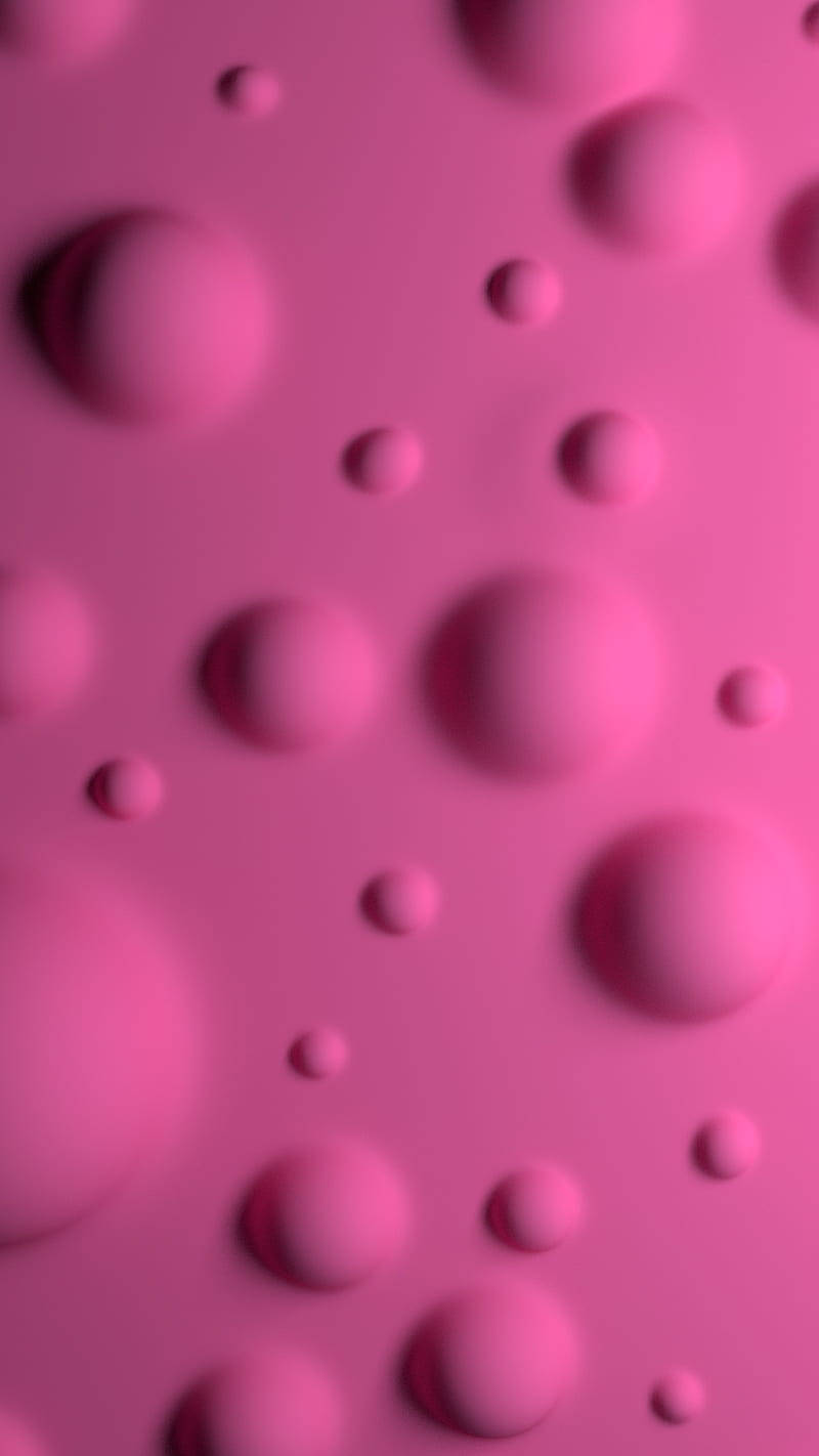 Pink 3D iPhone Floating Balls Wallpaper
