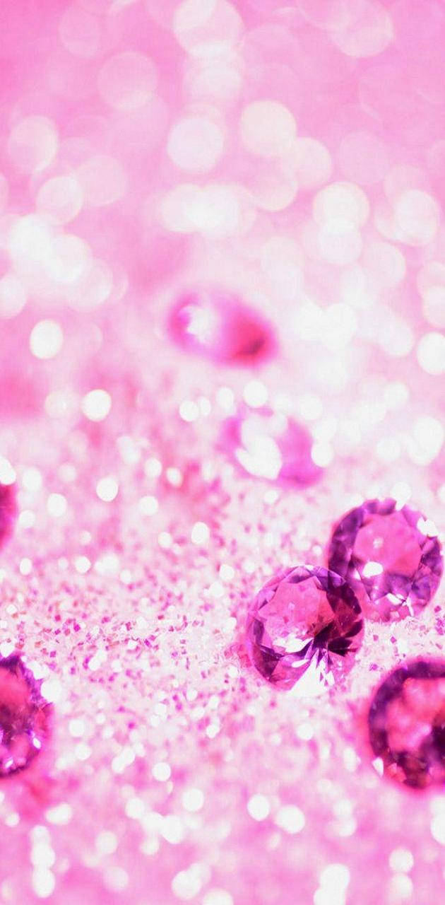 Pink 3D iPhone Jewels Wallpaper