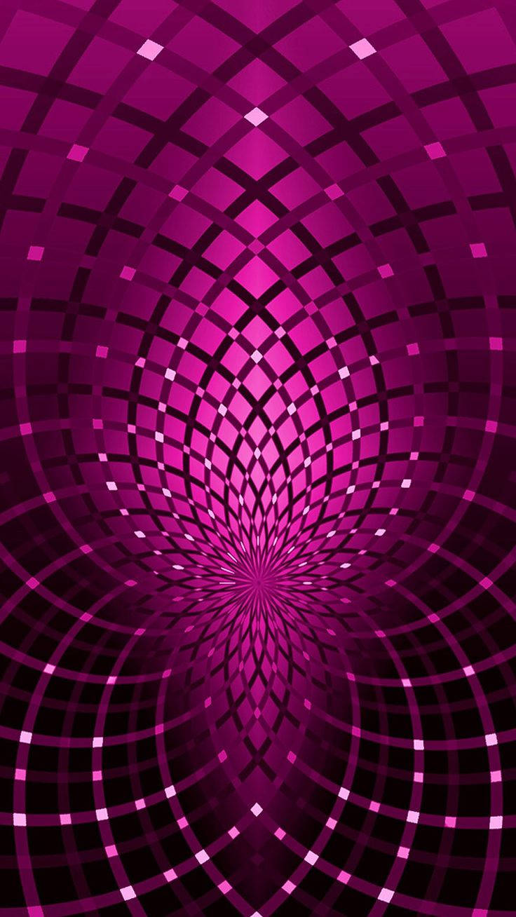 Pink 3d Iphone Kaleidoscope Shapes Wallpaper