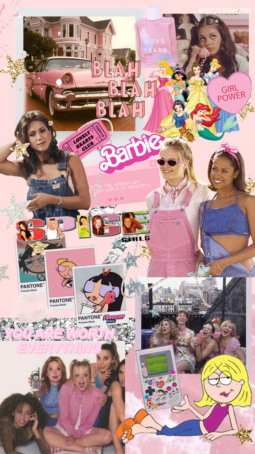 Tennage Girls Pink 90s Aesthetic Theme Wallpaper