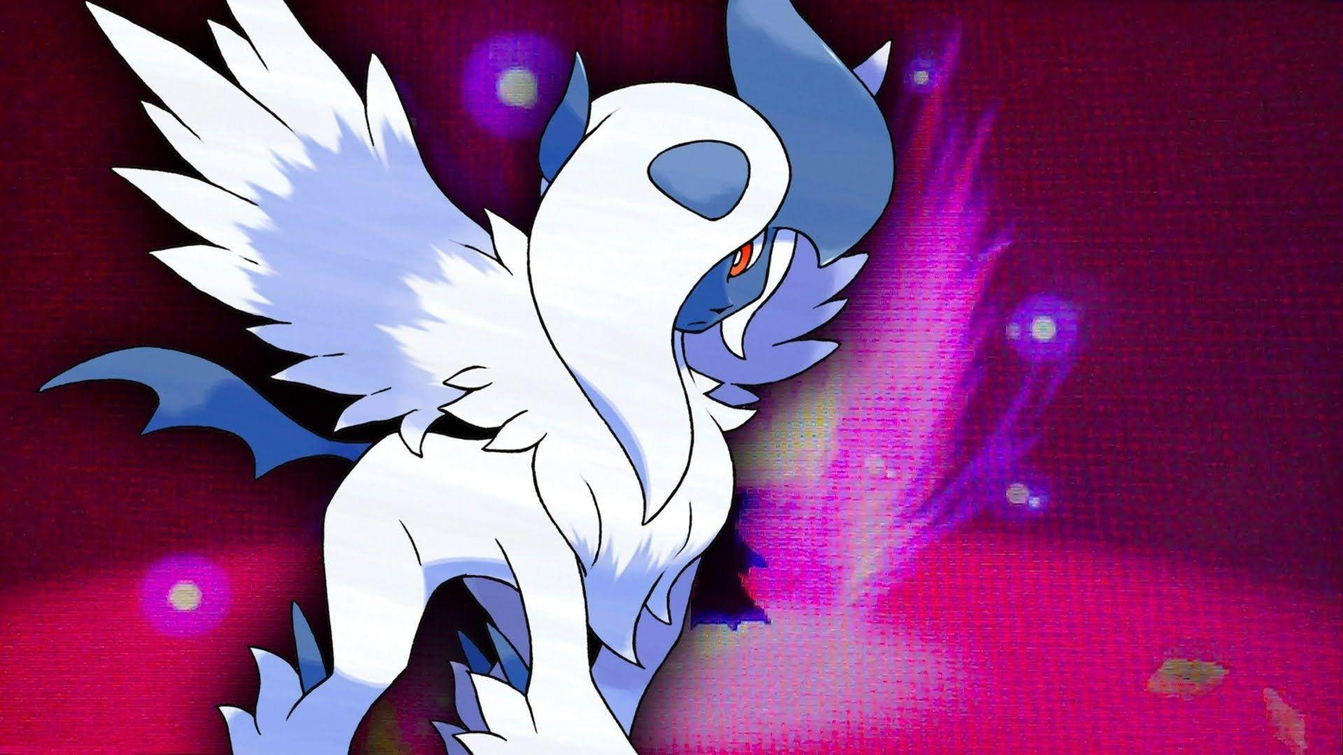 Pink Absol With Wings Wallpaper
