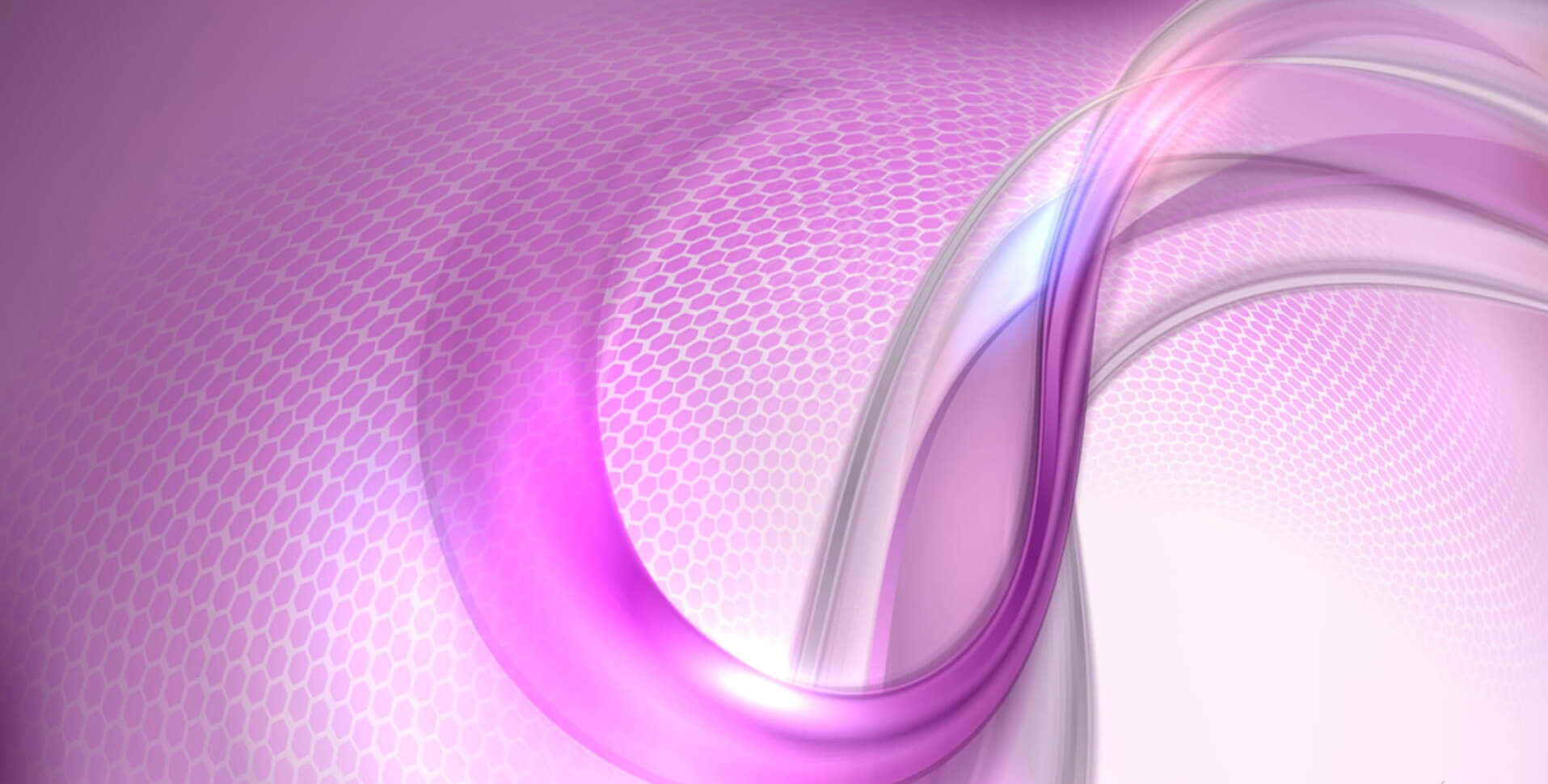 Brightly Colored Abstract Art Against a Pink Background