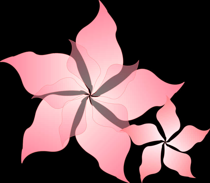 Pink Abstract Flower Vector PNG