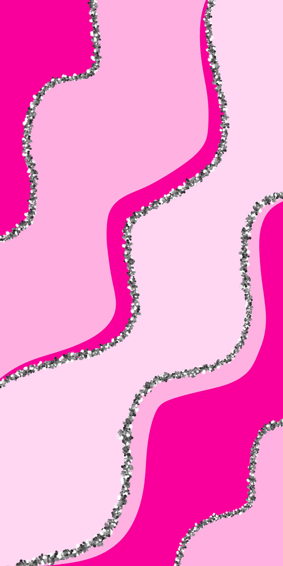 Pink Abstract Glitter Waves Wallpaper