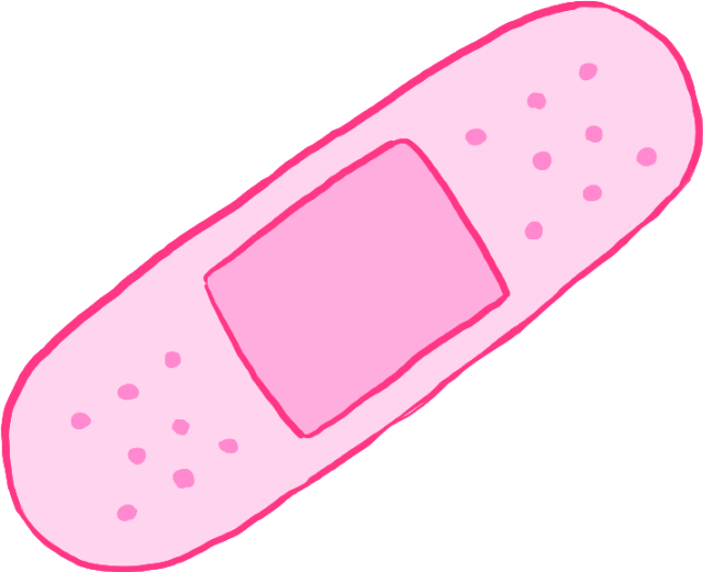 Pink Adhesive Bandage Graphic PNG