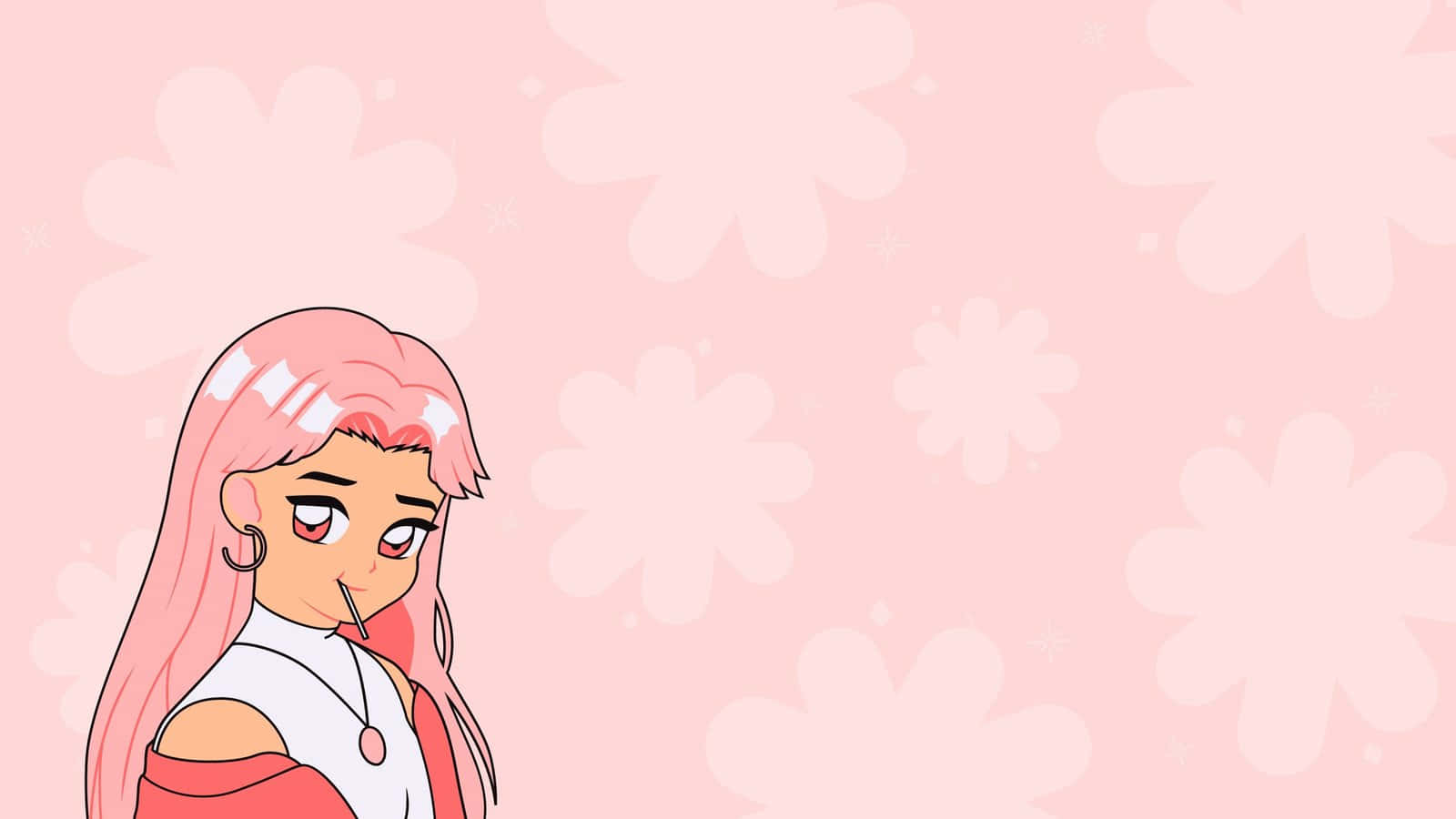 Pink Aesthetic Anime Girl Wallpaper Wallpaper