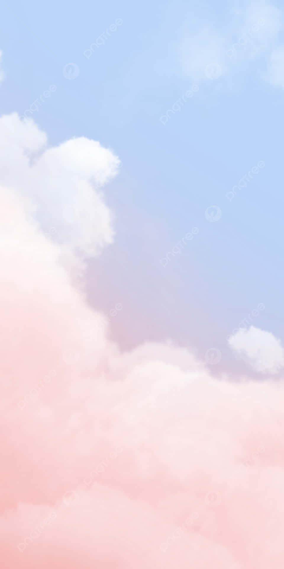 Pink og blå skyer i himlen Wallpaper