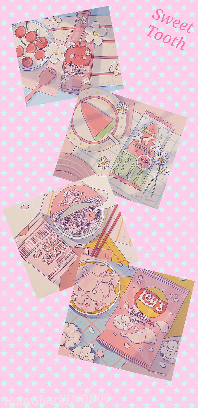 Åbn universet med denne pink æstetiske anime telefon baggrundsbillede. Wallpaper