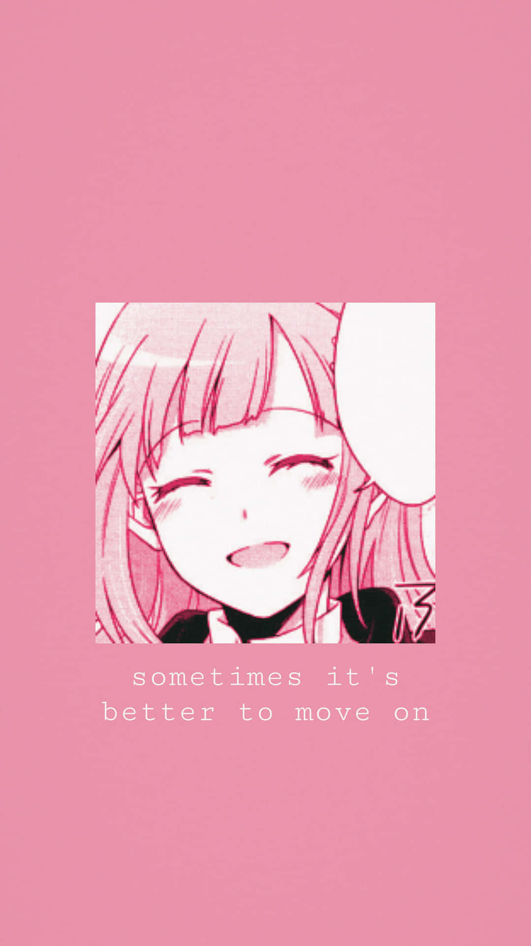 Tag et pauser fra livet? Nyd charmen af ​​rosa æstetisk anime telefon baggrunder. Wallpaper