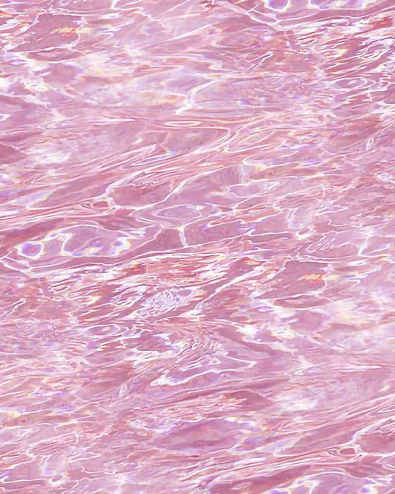 Skinne Som En Pink Æstetisk Baggrund Med Glitrende Vand