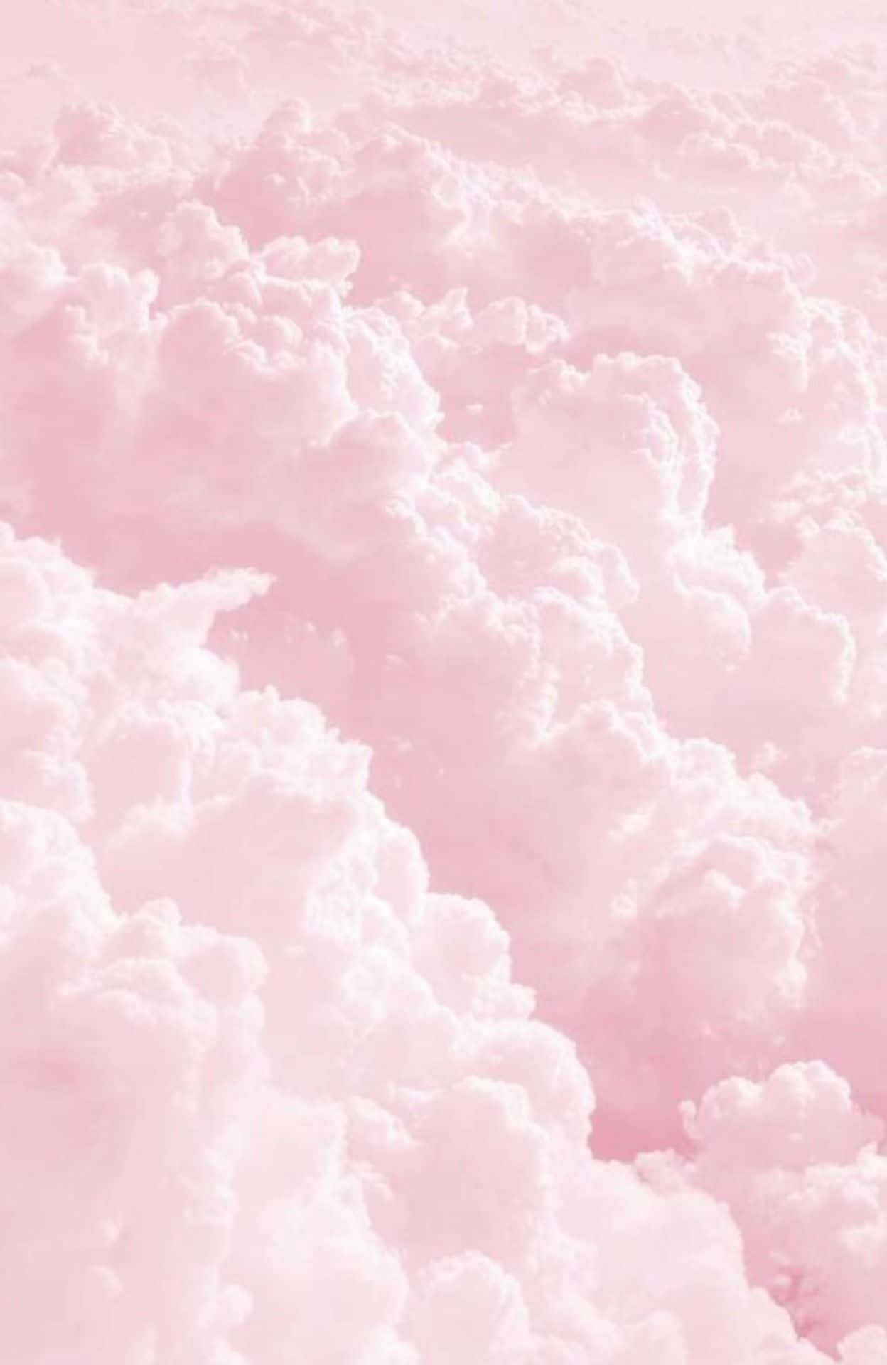 Download Thick And Fluffy Clouds Pink Aesthetic Background