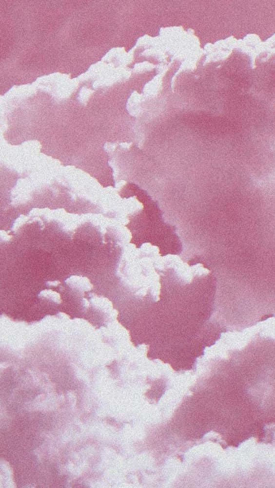 Thick Clouds Pink Aesthetic Background
