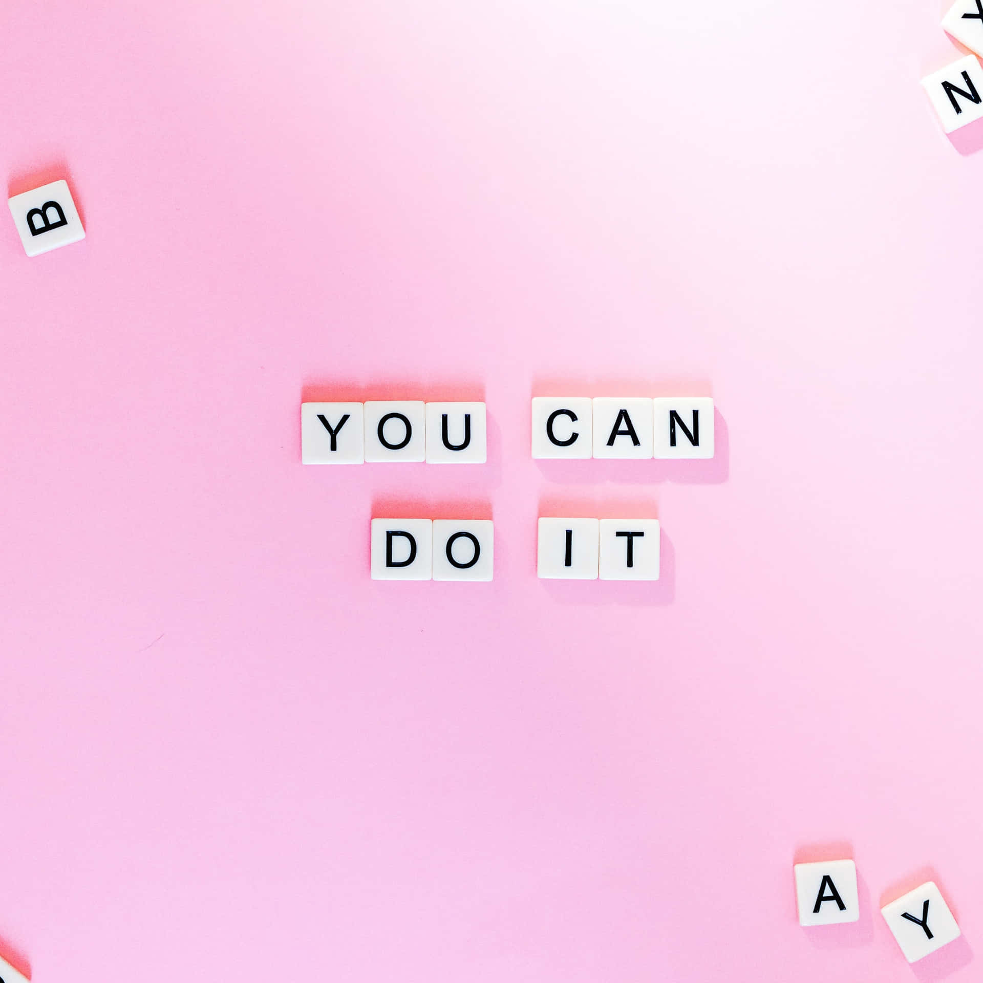 Scrabble Quote Pink Aesthetic Background