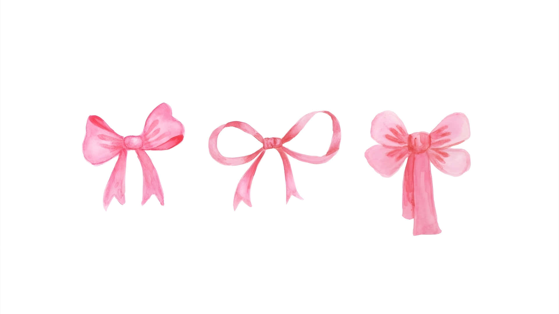 Pink Aesthetic Bow Collection Wallpaper