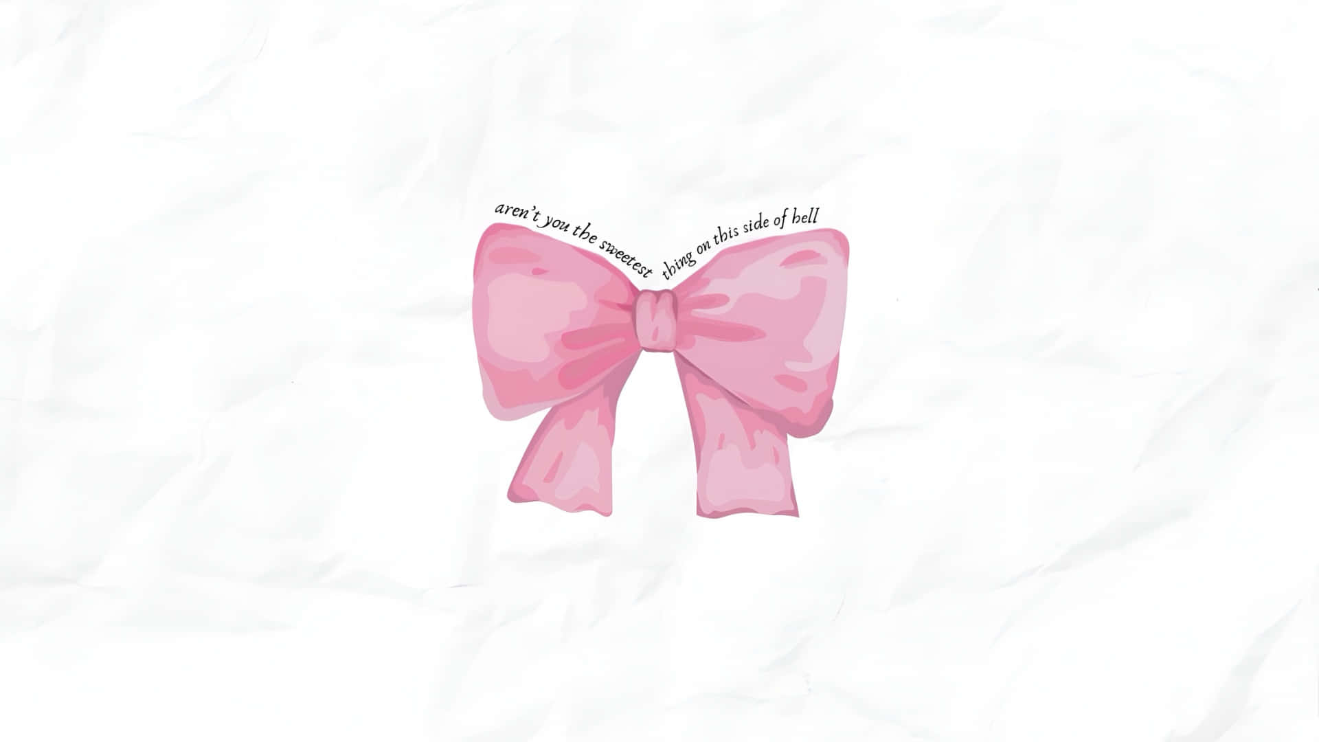Pink Aesthetic Bow Design Wallpaper