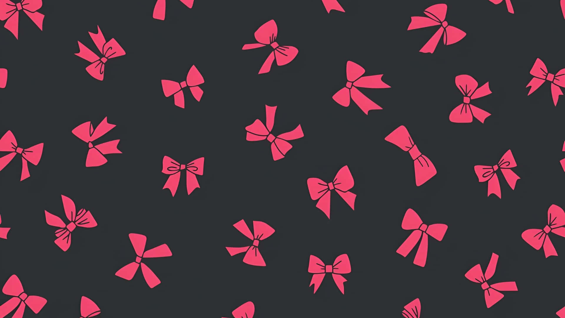 Pink Aesthetic Bow Pattern Wallpaper