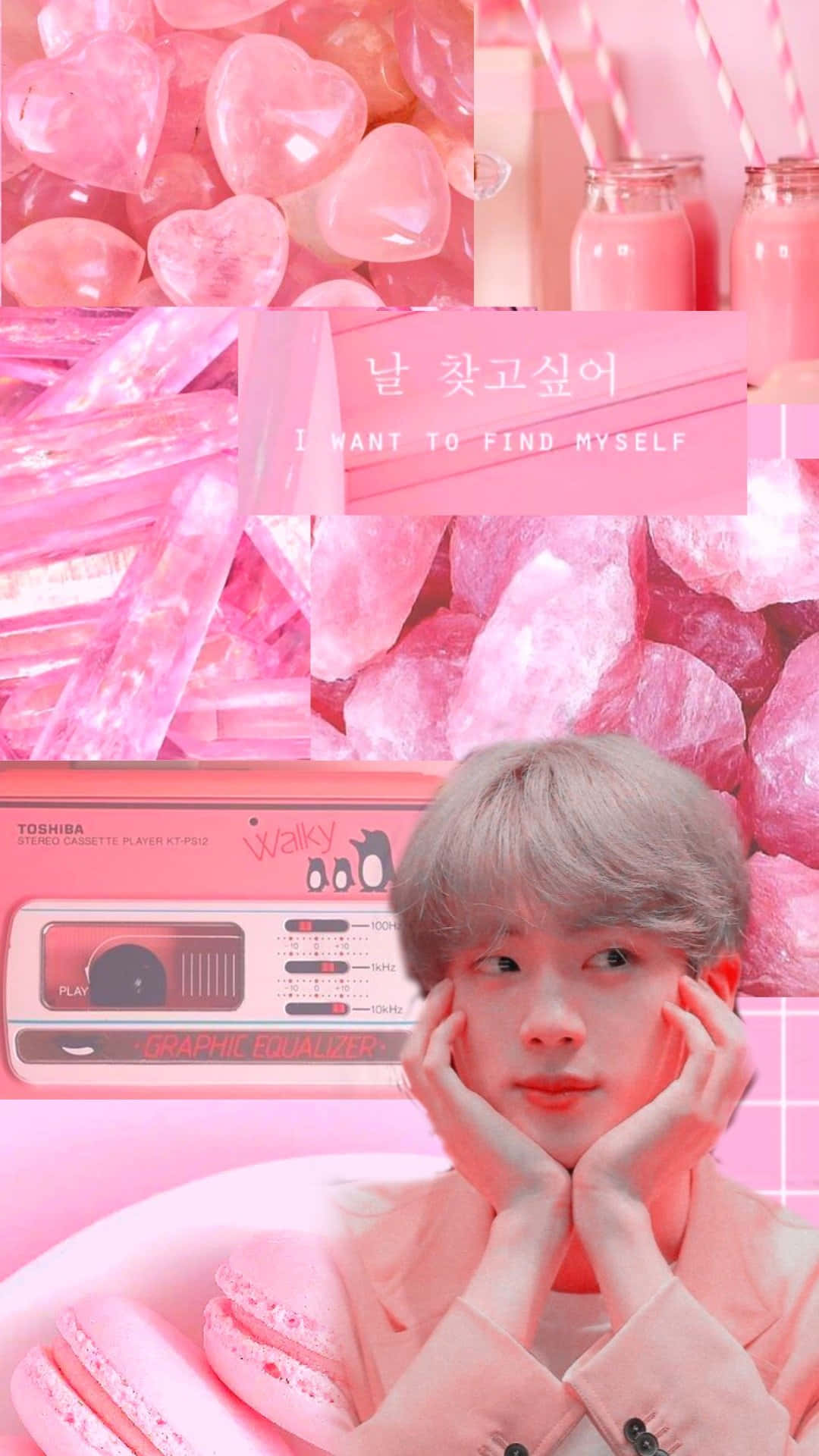 Pink Aesthetic Kpop Collage Wallpaper
