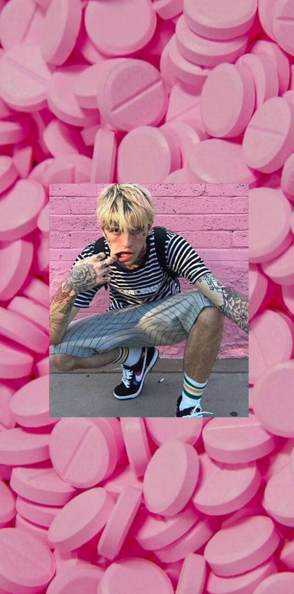 "Lil Peep: a pink aesthetic vision of rap music and drugs." Wallpaper