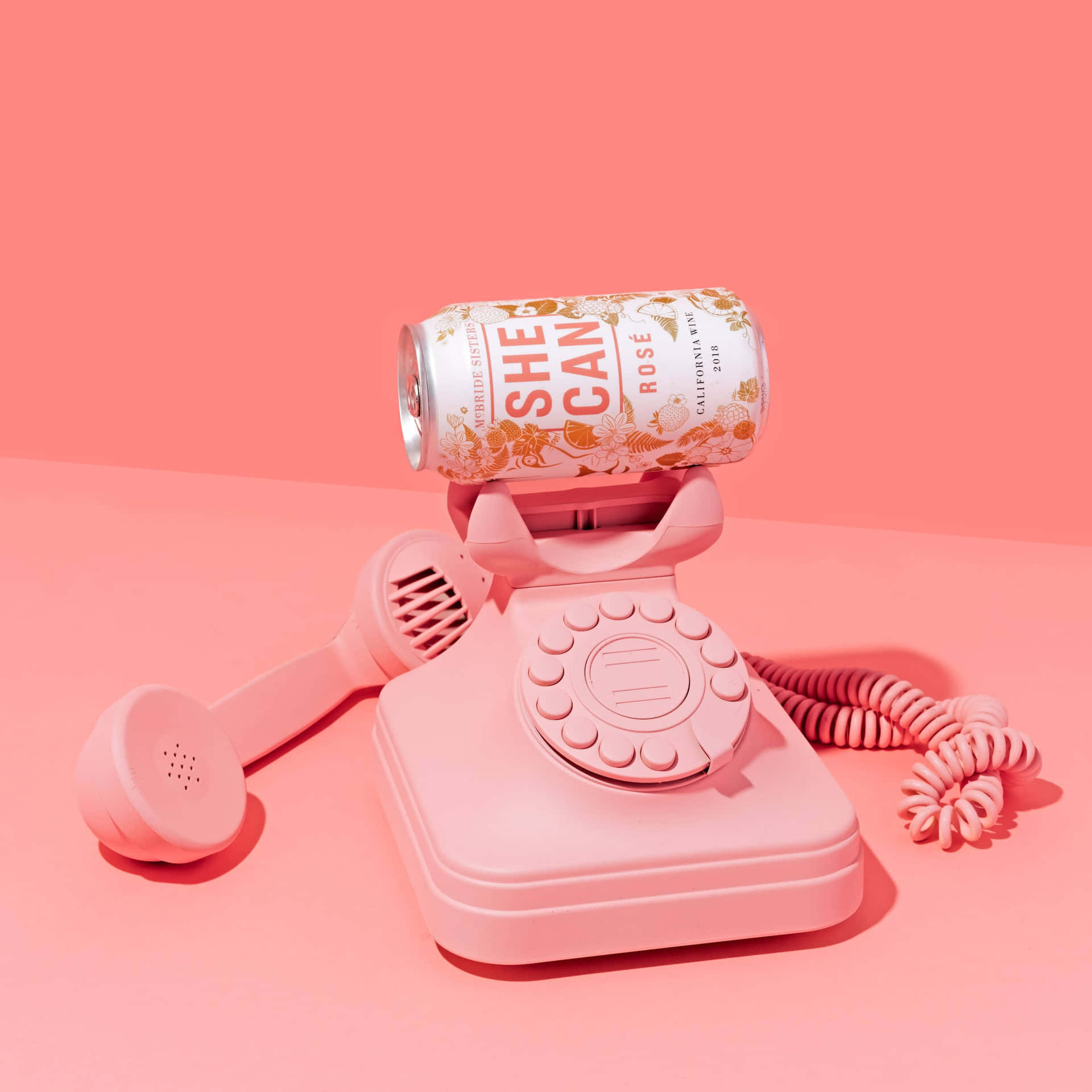 Imagende Teléfono En Tonos Pastel Rosa Estético
