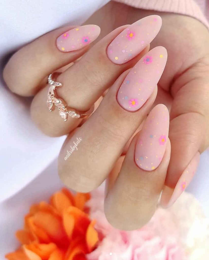 Pink Aesthetic Nail Art Picture